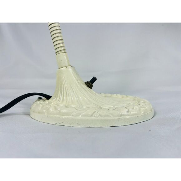 Vintage Art Deco Cast Iron Gooseneck Lamp 1930's Needs Wiring - Picture 2 of 8